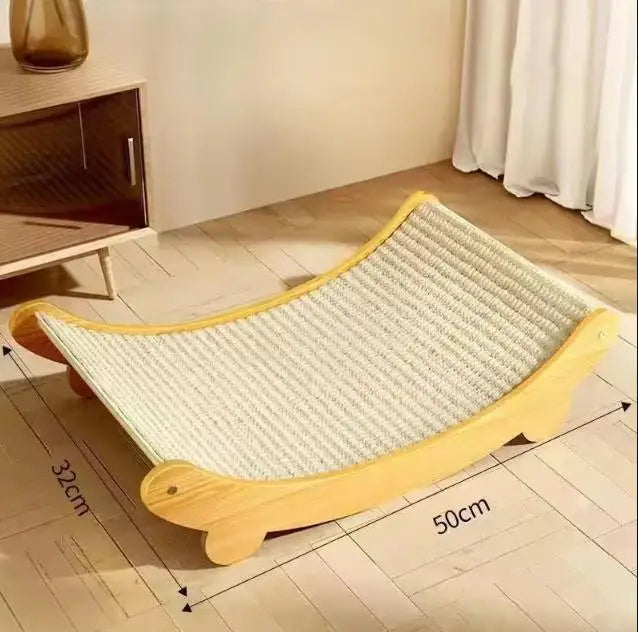 Wooden Cat Scratching Pads Multifuction Cats Sleeping Bed Detachable Wear-resistant Cat Scratch Board Kitten Grinding Cats Toys