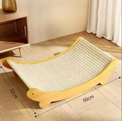 Wooden Cat Scratching Pads Multifuction Cats Sleeping Bed Detachable Wear-resistant Cat Scratch Board Kitten Grinding Cats Toys